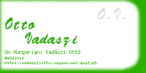 otto vadaszi business card