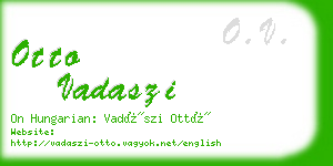 otto vadaszi business card